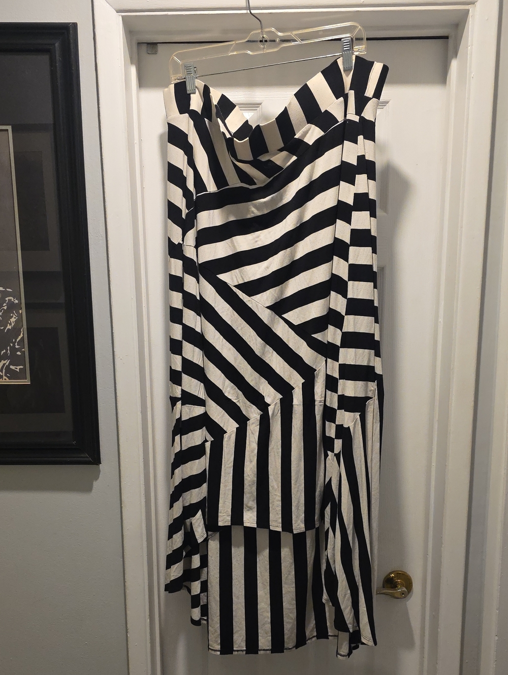 torrid Black and White Striped High-Low Skirt